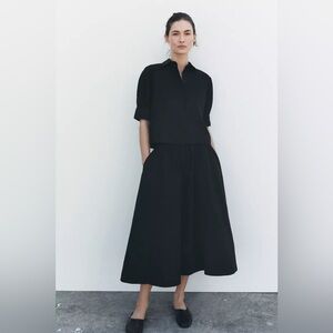 Zara Voluminous Midi Skirt, Size XS-S